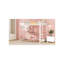 Lit mezzanine double en métal avec bureau et tablette, blanc