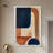 Blue With Cream Canvas Midcentury Abstract Wall Art by Art Remedy-104321237-111664688