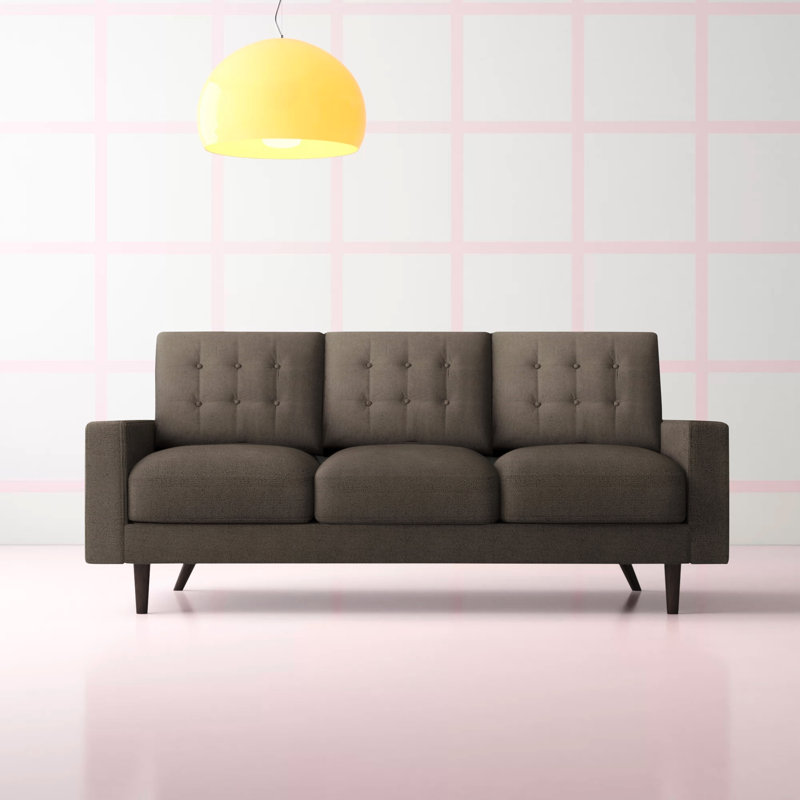 Benaniah 71.7'' Velvet Sofa, Brown Velvet