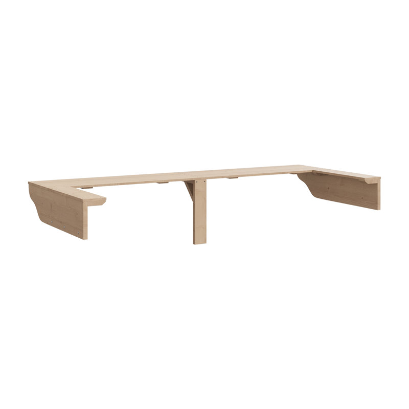 Outdoor Solid Cedar Wood Patio Bar Shelving Accessories, Natural Wood, Yellow