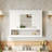 Wall-Mount Mirror Cabinet with Open Shelf