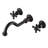 Sumerain Traditional Wall-Mount Bathroom Sink Faucet,Two-Handle Bathroom Faucet with 360° Swivel Spout, Oil Rubbed Bronze-129164479
