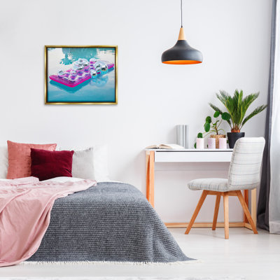 «Summer Pool Disco Balls Floater Frame» par Ziwei Li sur toile