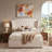 Button Tufted Wingback Velvet Upholstered Platform Bed with Storage Drawers, Queen, Cream Velvet-11630334-11630323