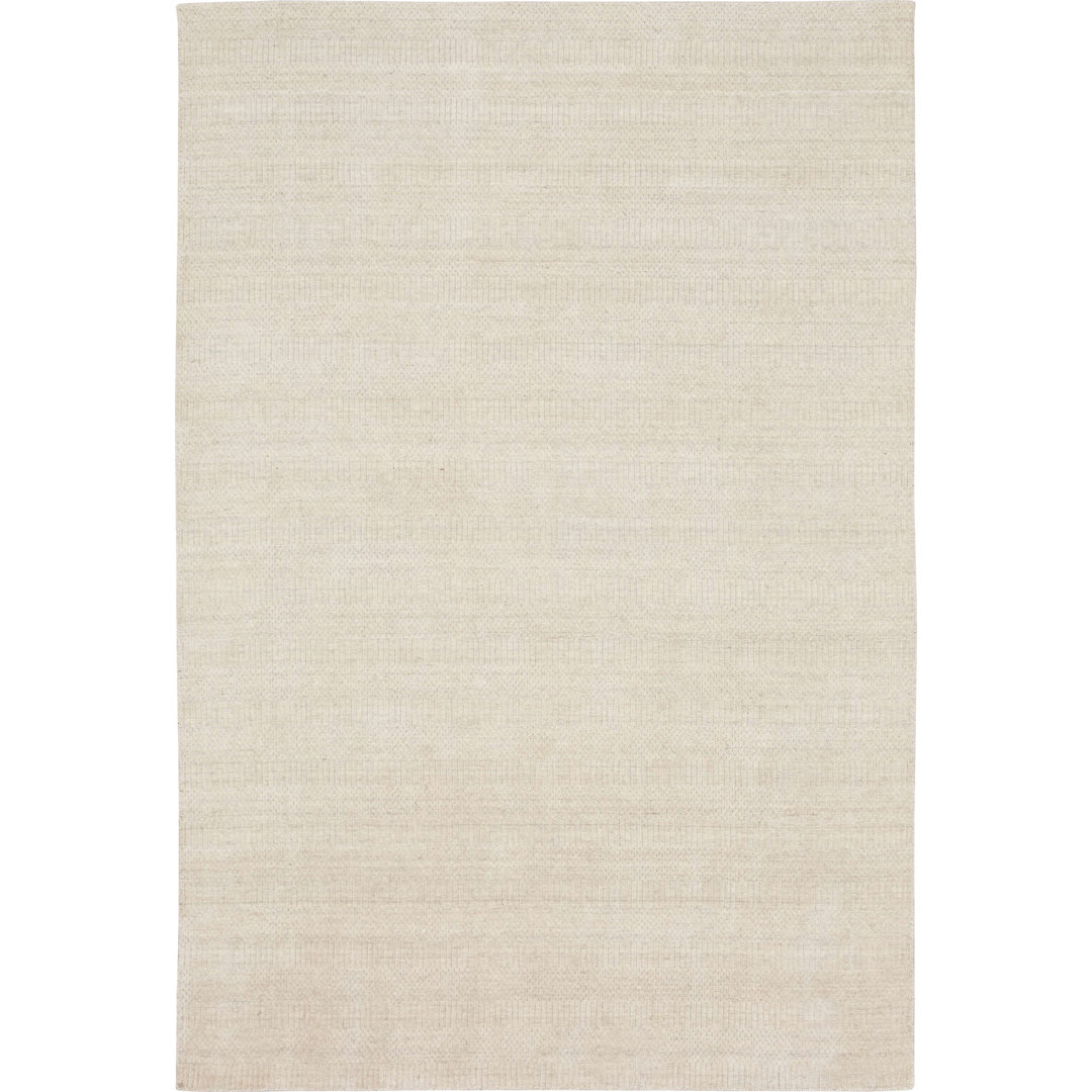 Handwoven Wool Ivory Area Rug Karastan Rug 