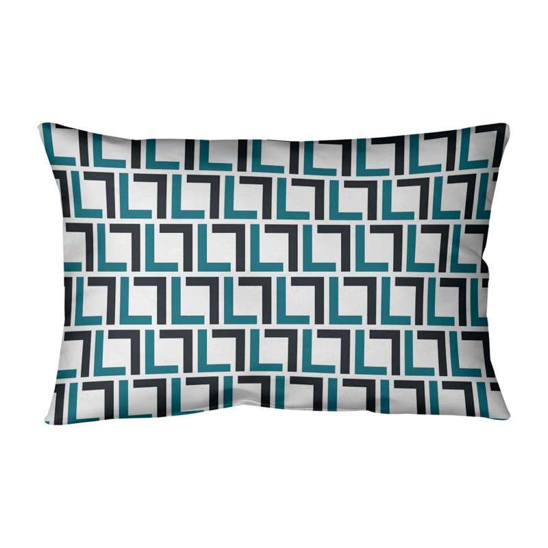 Housse de coussin rectangulaire Jacksonville Football Luxury, Or / bleu sarcelle / blanc, Faux lin