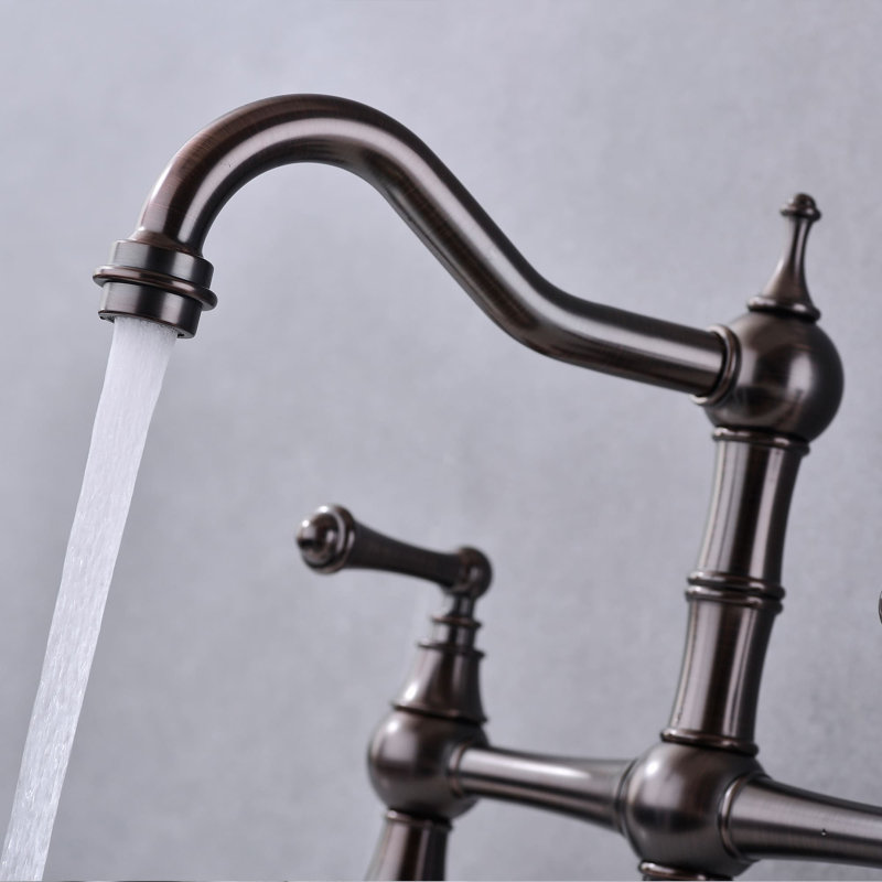 AWZTOO Kitchen Faucet with Side Spray, Oil Rubbed Bronze