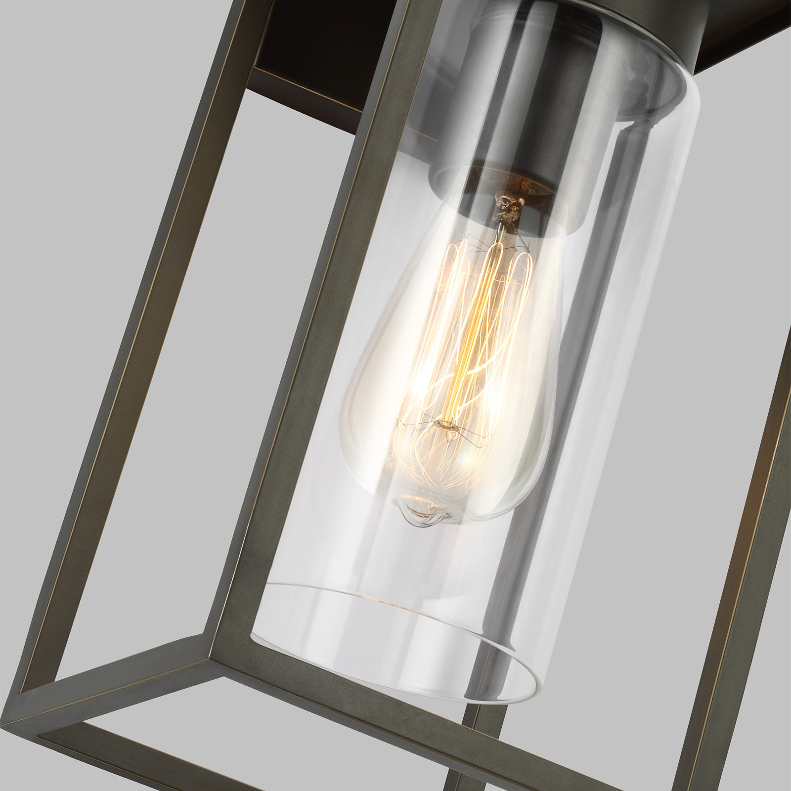Kota Single Light Outdoor Wall Light, Antique Bronze, 14.63" H x 6.38" W x 6.38" D