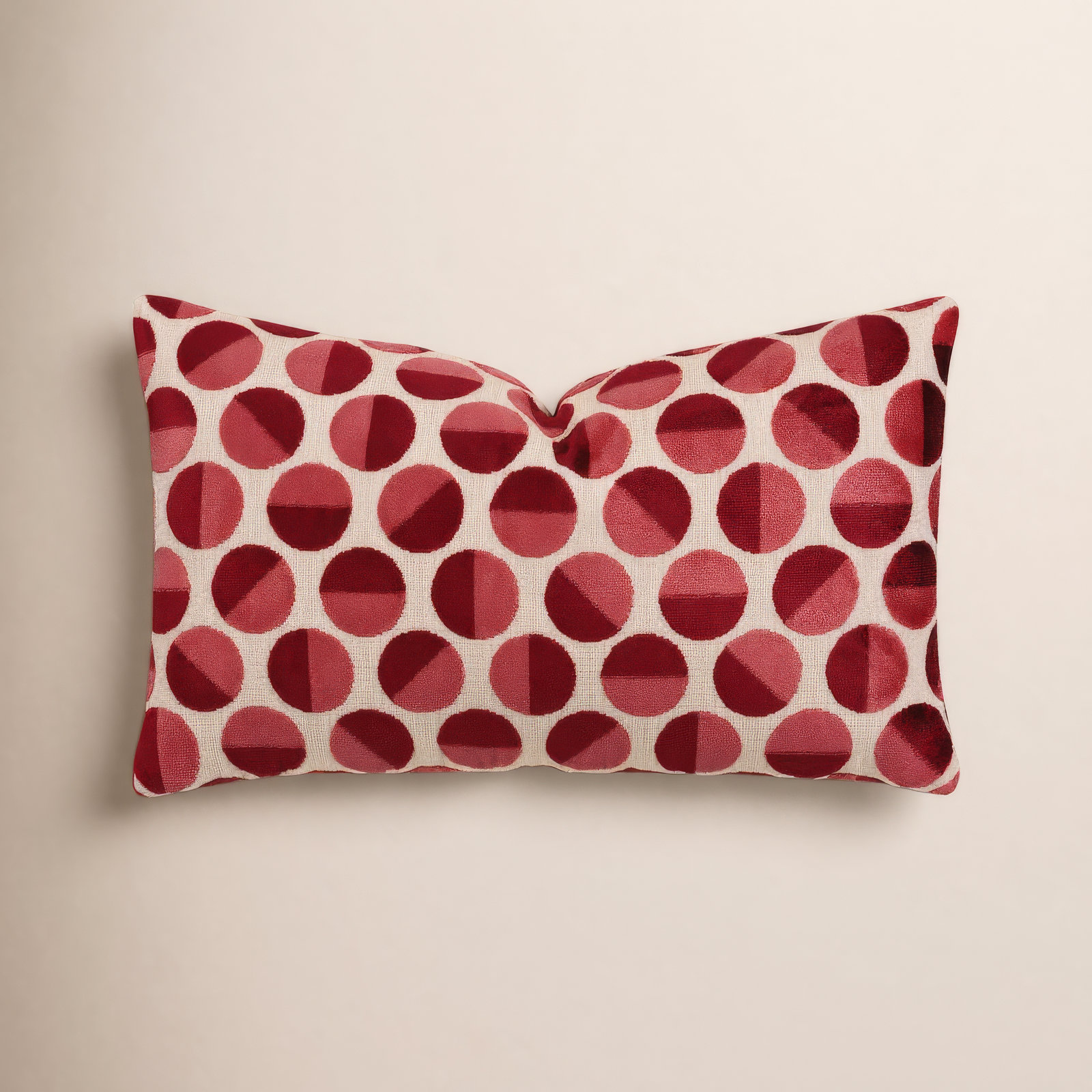 Textured Throw Pillow, Scarlet, Rectangle 13"H x 22"W