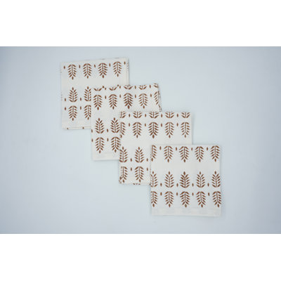 Fabdivine 18X18 Inch Decorative Napkin for Celebrations, Perfect for Home & Events, Darpan, Brown