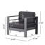 OUTDOOR PATIO GRAY ALUMINUM 4PCS CHAT SET