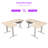 Becali 63'' L-Shaped Height Adjustable Standing Desk With A Drawer-1864657499