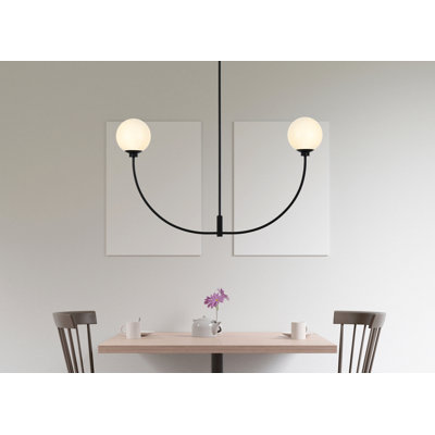 Lustre noir Living Living Nyomi de 42 pouces
