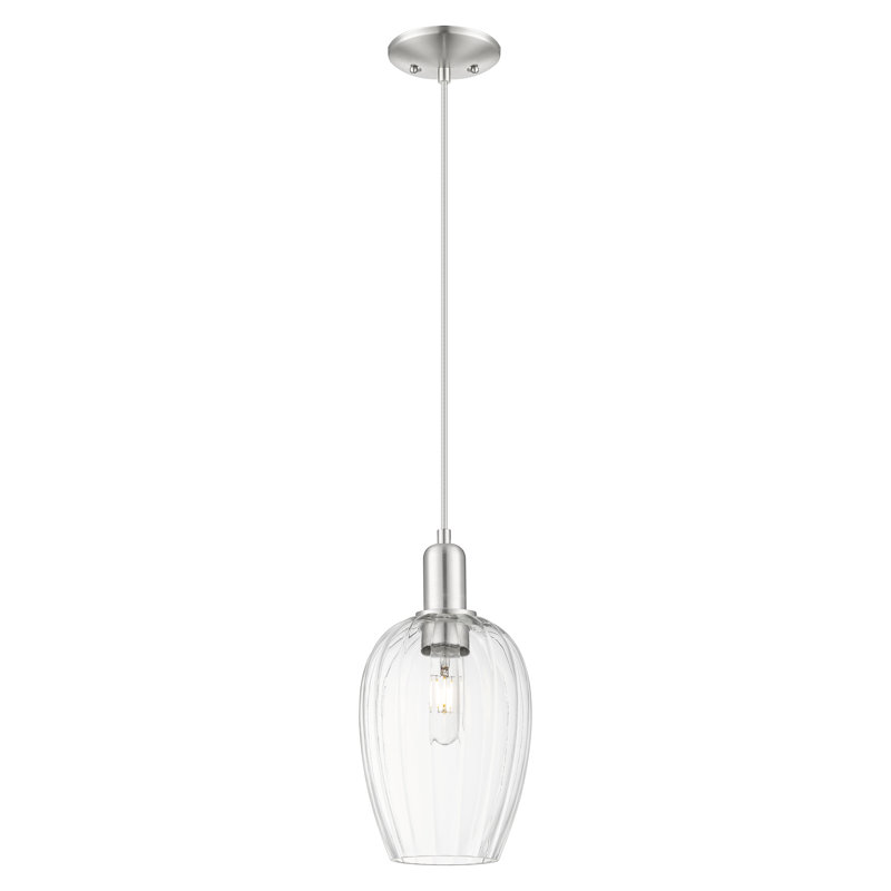 Downtown Urban - Preston - Mini-luminaire suspendu avec abat-jour en forme de flûte 6 "1 lumière Preston, Clair