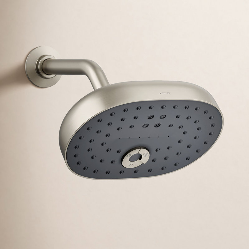 Statement2.5 GPM Oval Multifunction Showerhead with Katalyst Air-Induction Technology, Vibrant  Brushed Nickel
