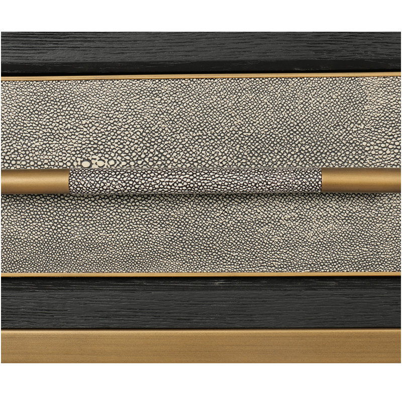 Meera 59" Console Table, Gray, Gold