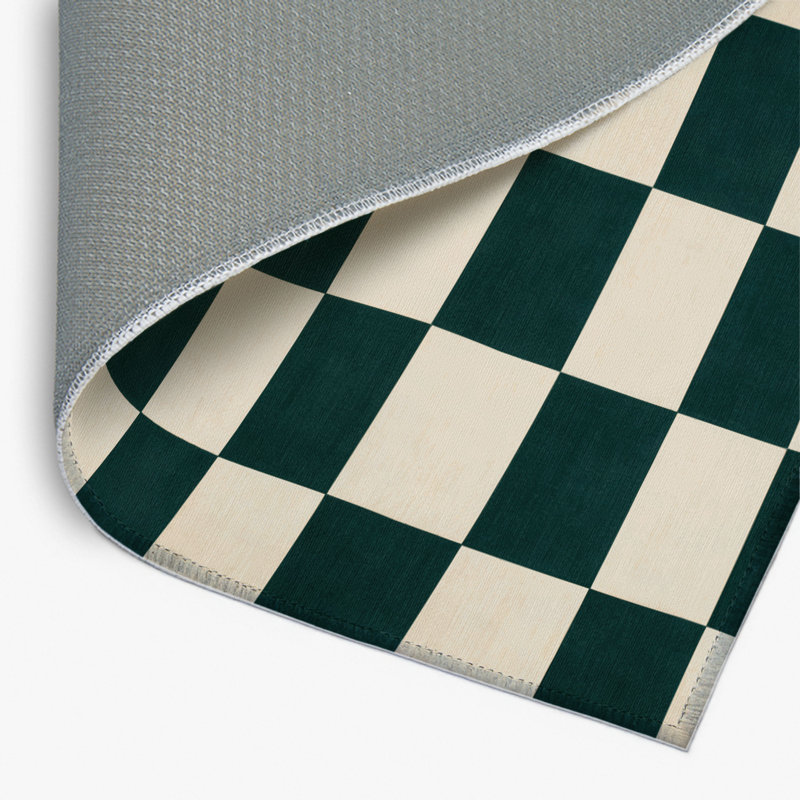 Tapis d'intérieur et d'extérieur à carreaux beige, Rectangulaire 2 pi x 3 pi