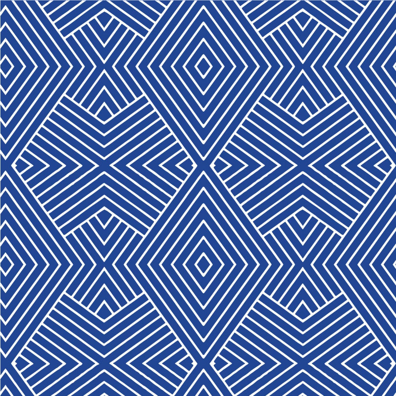 Rouleau de papier peint formation L 10 pi x l 24 po, Peel & Stick, Autocollant, Verso bleu Yves