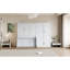 Grand lit escamotable mural avec placard, blanc