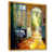 Toile avec cadre flottant or