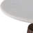 Modern Wood and Metal Accent Table with Round Stone Top, Contemporary Decorative Side Table.-1486635437