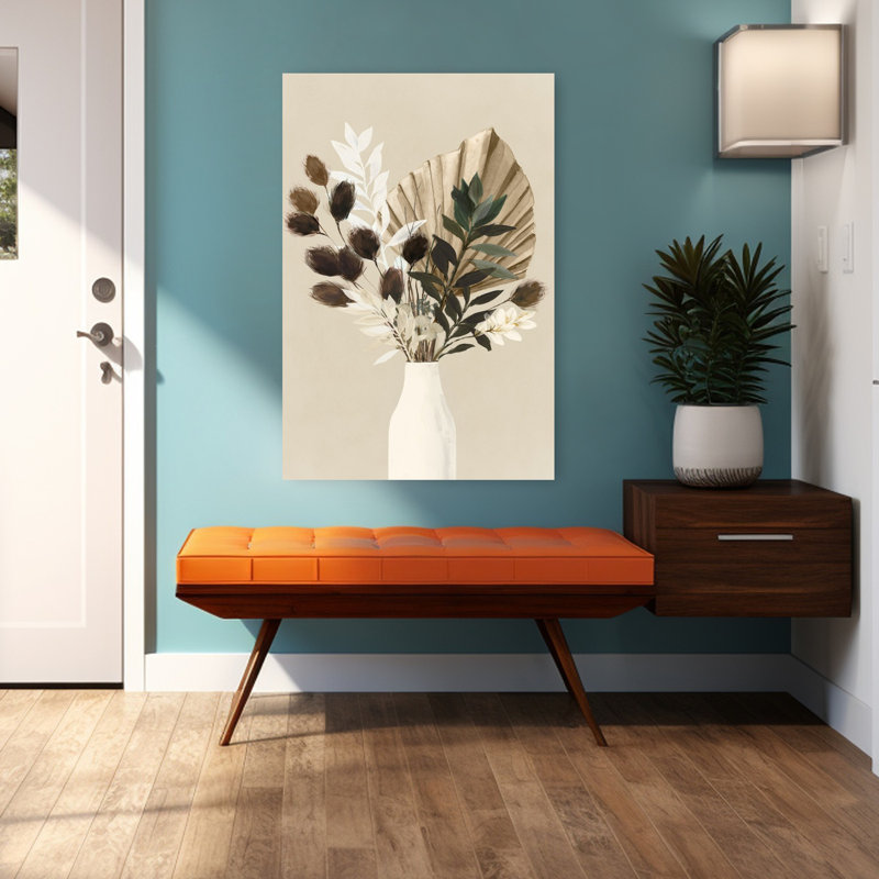 Paquet séché I, art de la nature moderne et minimaliste élégant, H 48 po x l 32 po