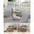 Round Coffee Tables For Living Room, Set Of 2 Side Tables, Different Sized, Modern Style, Removable Tabletop, Steel Frame, Slate Grey And Ink Black