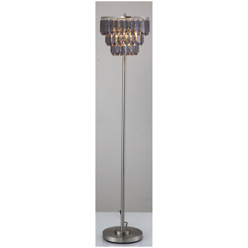 60.5"H CONTEMPORARY CRYSTAL SHADE FLOOR LAMP (1PC/CTN) (1.25/17.63)