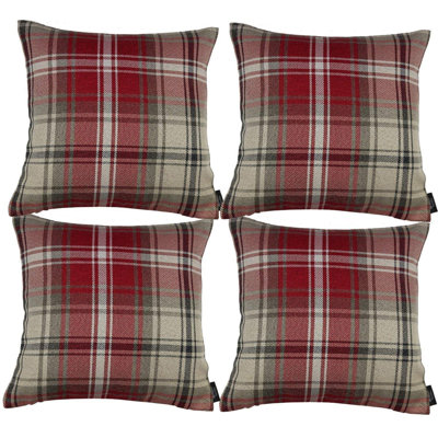 Plaid Square Cushion Cover