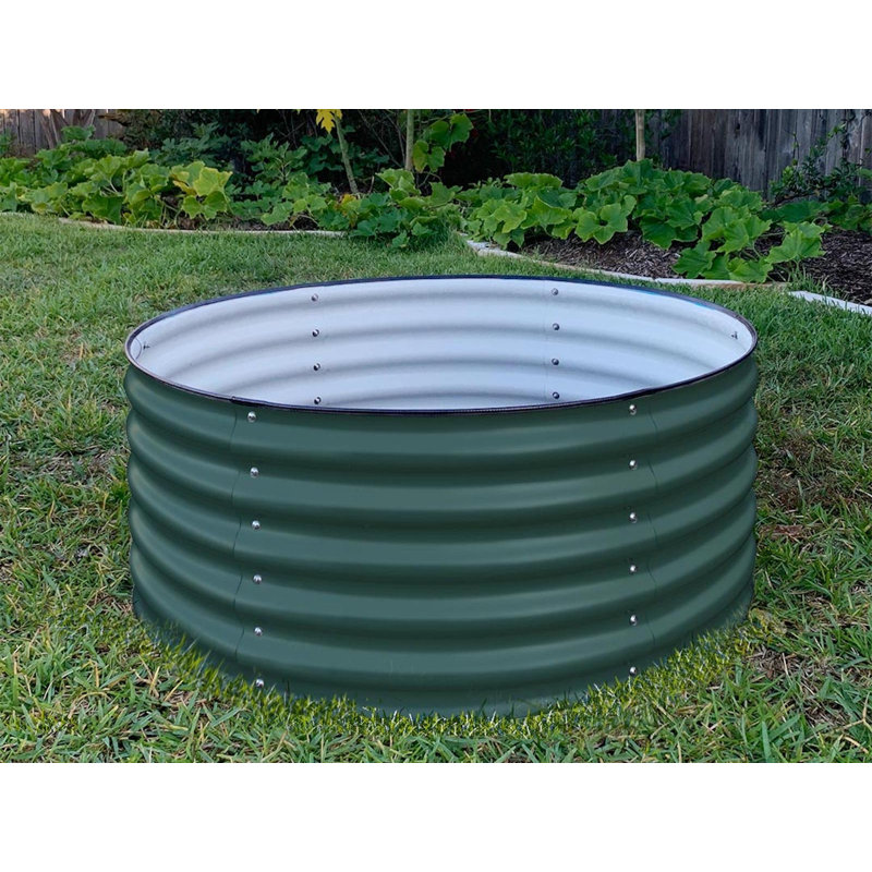 Lit de jardin surélevé rond 17 po, Vert britannique