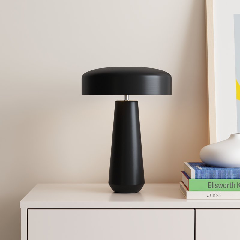 Hardacre Ceramic Table Lamp, Carbon Matte Black
