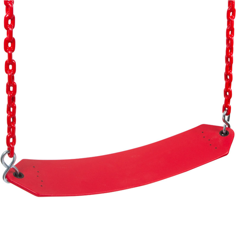 Balançoire en plastique avec chaîne enduite, Rouge, 8,5 pi
