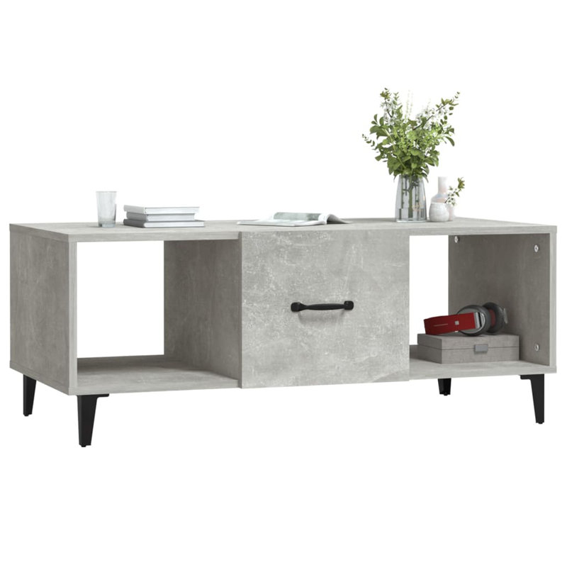 Jyrelle Coffee Table with Storage, Concrete grey