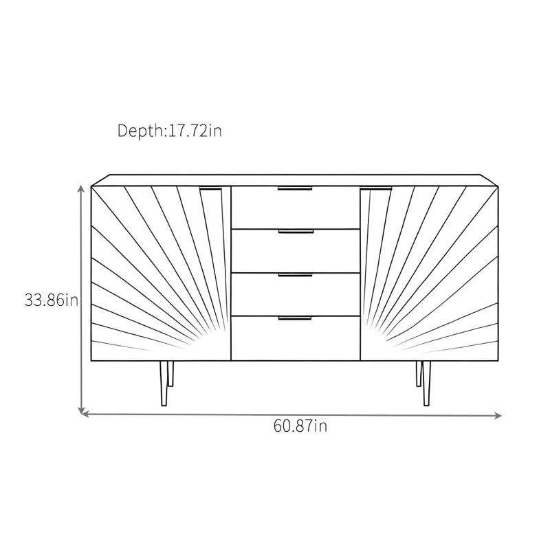Buffet Creative Home, Gris