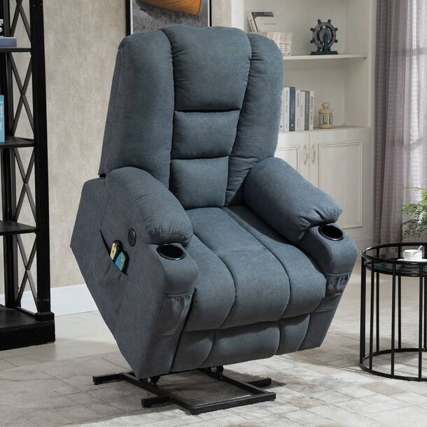 Lark Manor Upholstered Lift Assist Power Recliner & Reviews | Wayfair