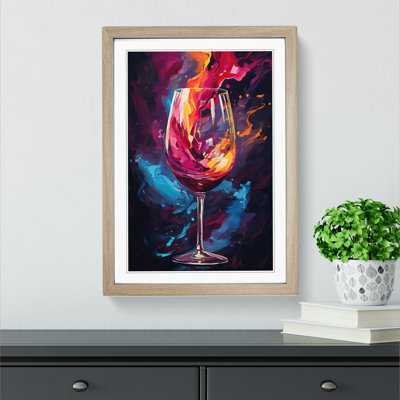 Wine Abstract Art - Framed Print