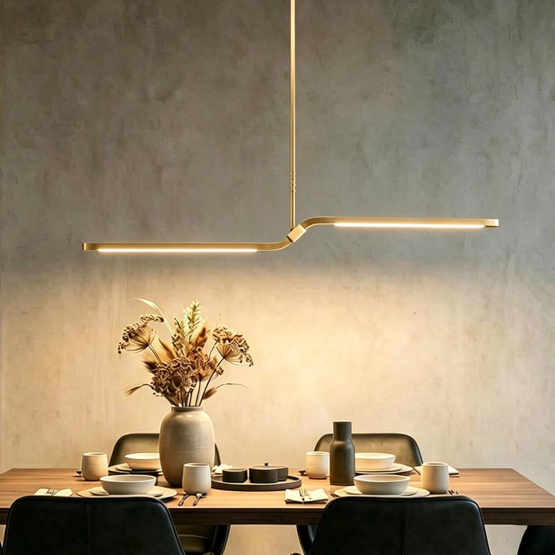 Suspension DEL linéaire moderne pour îlot de cuisine de 120 cm (47,24 po)
