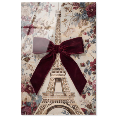 Delicate Eiffel Tower Glam Art Acrylic Print by Art Remedy