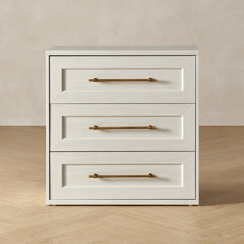 Commode 3 tiroirs Mercer41 Durrett, Blanc