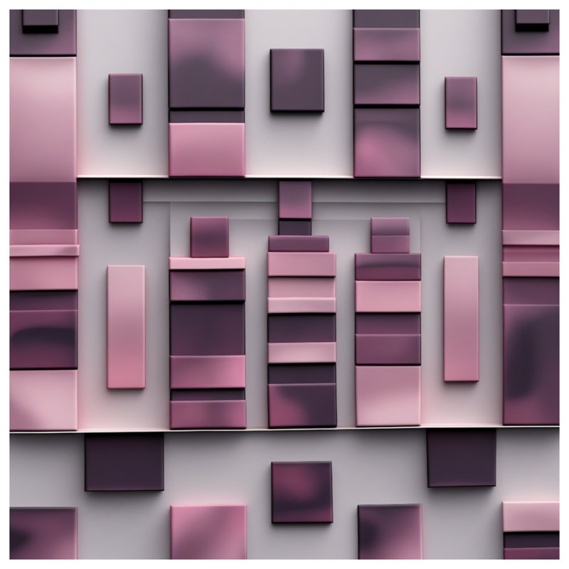 Couvertures à formes géométriques roses, 60in W x 80in H