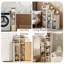 Armoire de rangement mince pour salle de bain avec tiroirs et boîte à mouchoirs