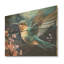 Colibri vert émeraude en fleurs II - Colibri sur bois-974556184