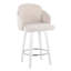 Ensemble de tabourets pivotants contemporains à hauteur fixe avec repose-pieds-1451267823