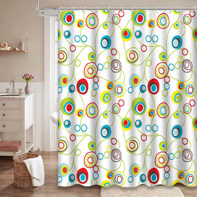 Rideau de douche sans couture avec 12 crochets