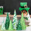 6 pièces 12 "10" 6 "St. Patrick's Day Cone Tree centre de table Lucky Irish Shamrock