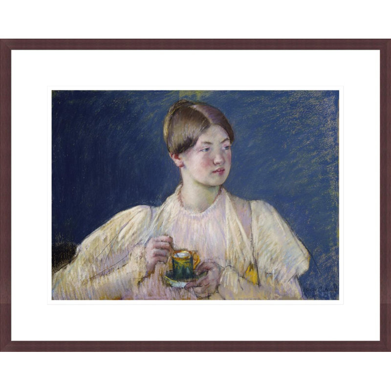 La Tasse de thé by Mary Cassatt -Framed Giclee Print, H 17,44 po x l 21,75 po