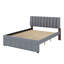 Lit plateforme tapissier avec lit gigogne-189290227