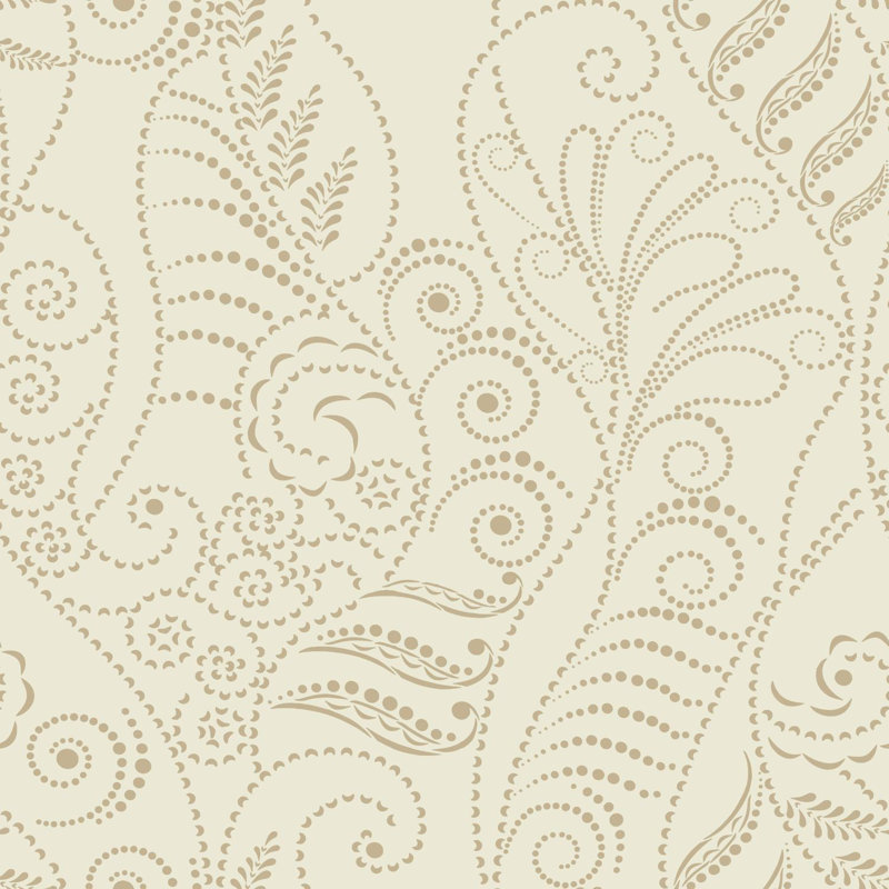 Candice Olson Breathless Modern Wallpaper, Gold On Cream