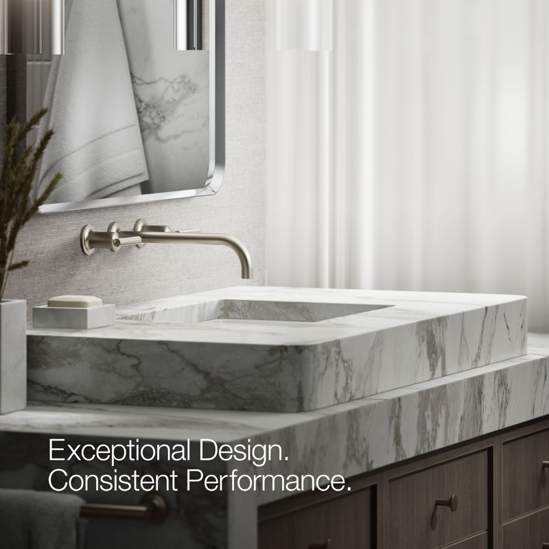 Purist® Wall Mounted Bathroom Faucet, Vibrant Brushed Nickel, Lever Handle