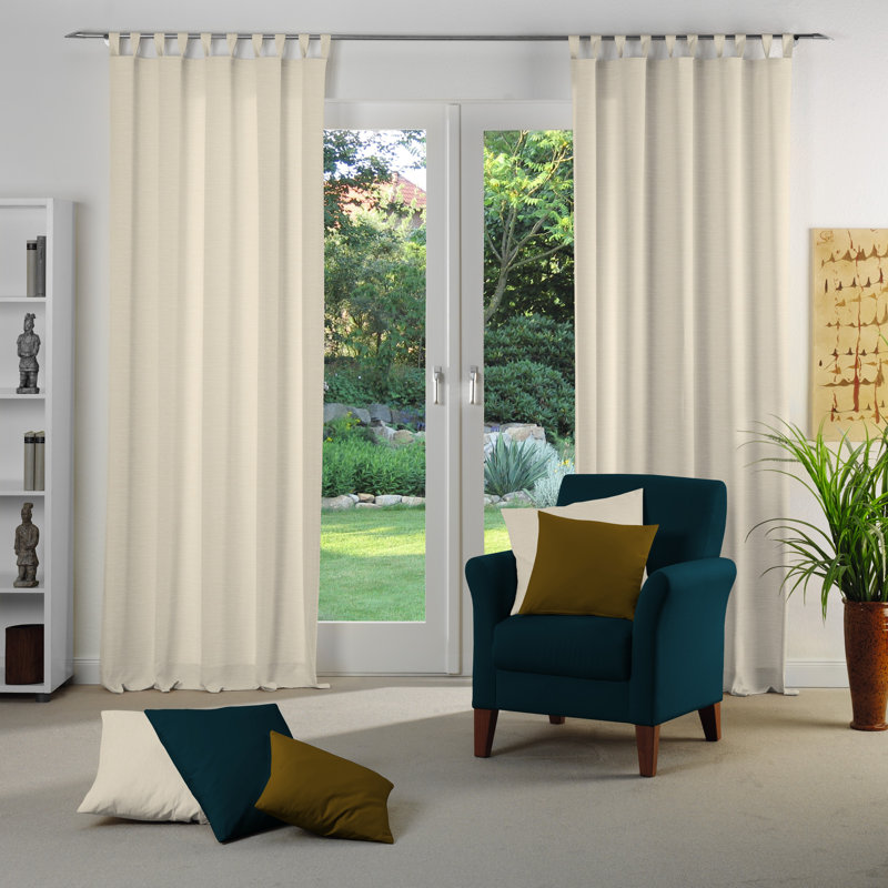 Jaylene Blackout Single Curtain Panel, Beige, 132 W x 245 D cm